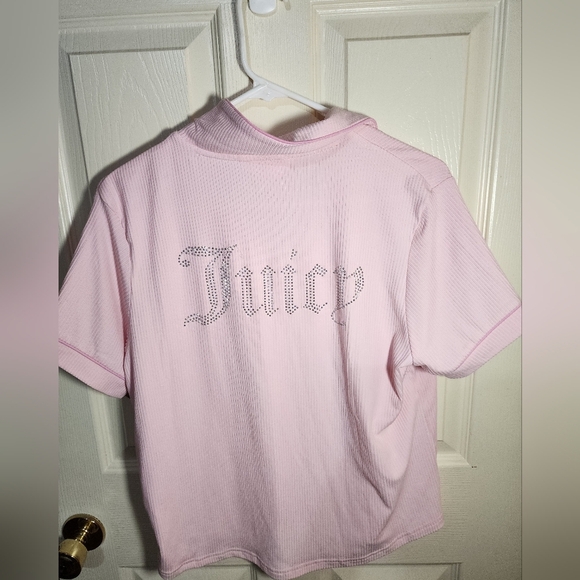 Juicy Couture Pink Button-Up Pajama Shirt - Picture 2 of 7